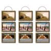 3PK Frankie & Me Wooden Triple Hanging 4x6'' Picture Frame Home/Office Decor Oak