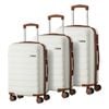 Mazam 3PCS Luggage Suitcase Trolley Set Travel TSA Lock Hard Shell Case White