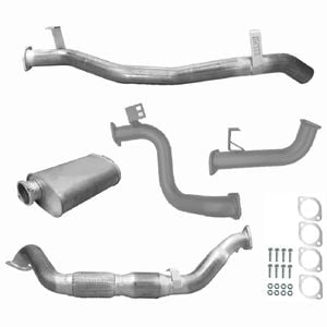 Ignite Exhausts Turbo Back For Toyota Landcruiser 78 Series V8 Troopy 3" With Cat & Muffler Raw Aluminised Steel