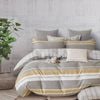 Bloomington 300TC Theodore Grey Reversible Cotton Quilt Cover Set Single