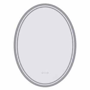 Oakory 60x80cm Oval Led Bathroom Mirror Backlit 3-colour Dimmable Anti-fog Touch Control