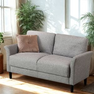 Zinus 2 Seater Sofa Couch Fabric - Light Grey