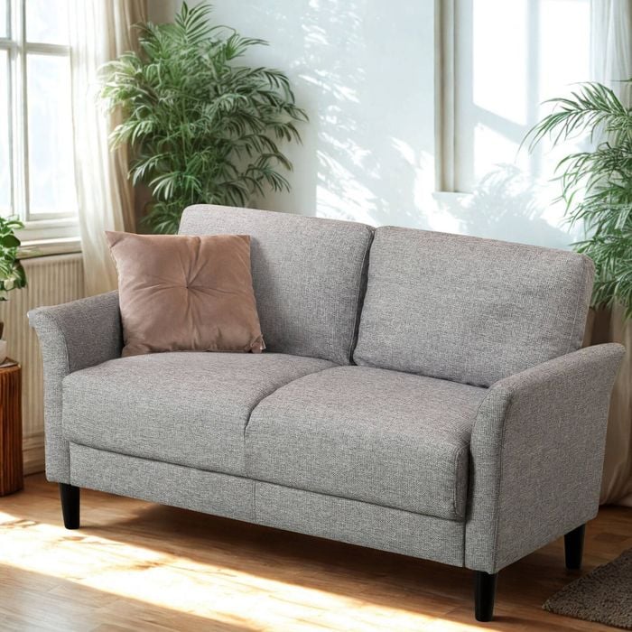 Zinus 2 Seater Sofa Couch Fabric - Light Grey