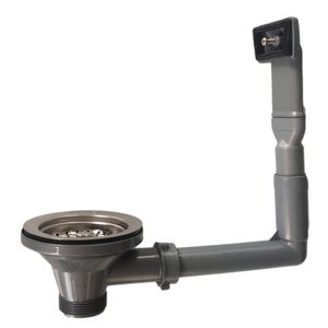 SINX Strainer Waste Basket with Rectangle Overflow Connection