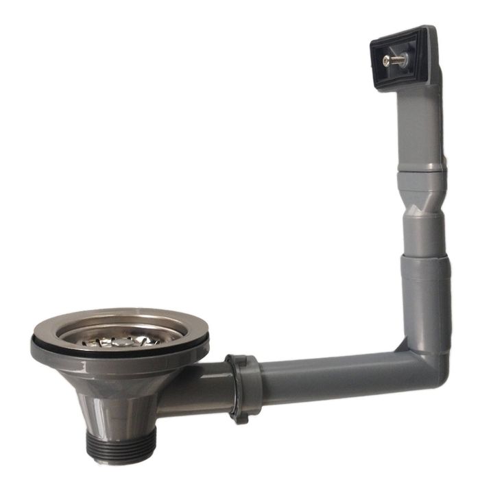 SINX Strainer Waste Basket with Rectangle Overflow Connection