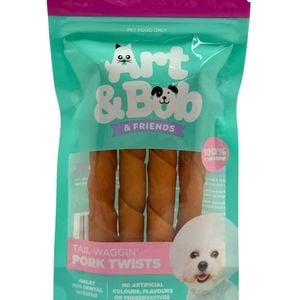 Art & Bob 4 Pack Pork Twists Dog Treat