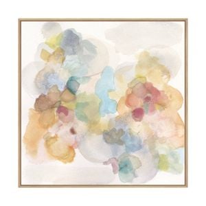 Artey | Soft Bloom I - Framed Canvas - Natural Frame - 64 x 64cm