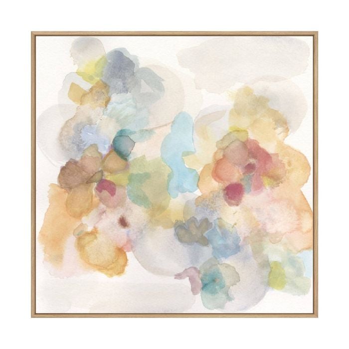Artey | Soft Bloom I - Framed Canvas - Natural Frame - 64 x 64cm