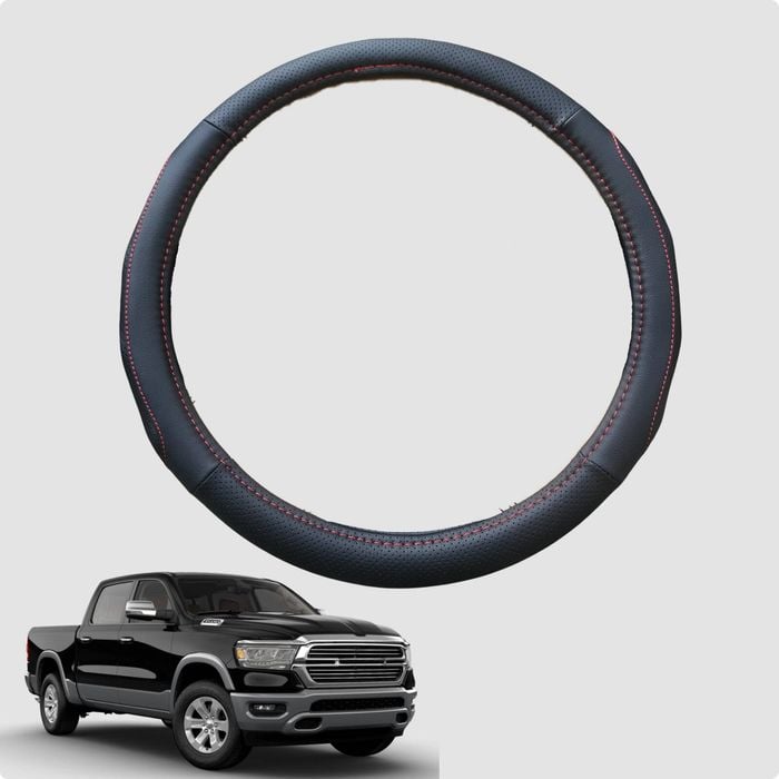 Steering Wheel Cover for RAM 1500 Laramie 2019-Current 38CM Leather | Circle
