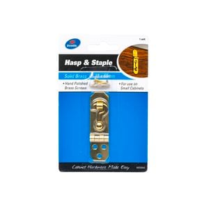 Zenith 19 x 69mm Brass Decorative Hasp And Staple With Hook
