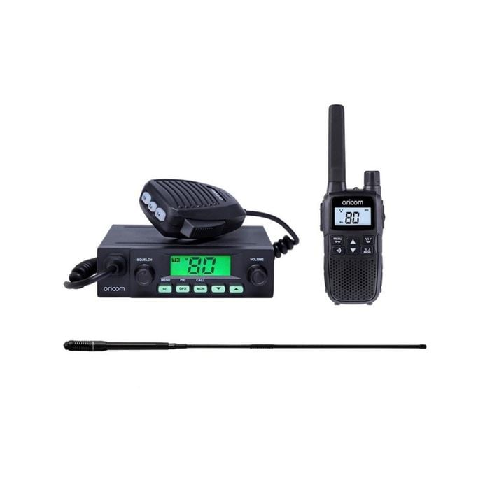 Oricom UHF025 5 Watt UHF CB Radio + ANU215 CB Antenna + UHF2200 2 Watt CB Handheld Radio (UHF025BHH)