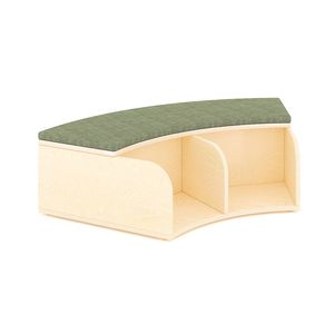 Jooyes Puzzle Series Kids Curved Book Storage Bench with Cushion