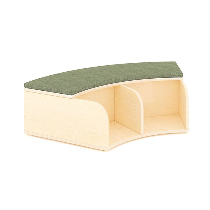 Jooyes Puzzle Series Kids Curved Book Storage Bench with Cushion