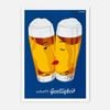Galrie Schafft Geselligkeit Beer Poster - Classic Vintage Advertising Art Print, White Frame, A2 42 x 60cm (16 x 24inch)