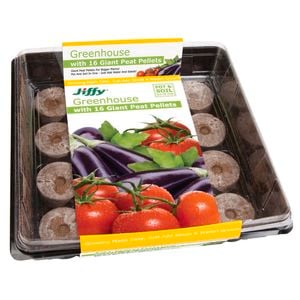 Jiffy 50mm Greenhouse Giant Peat Pellets - 16 Pack