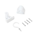 Windoware White Muslin Curtain Rod Bracket - 2 Pack