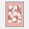 Galrie Milano Flower Market Vintage Botanical Print - Elegant Art for Home Decor, Black Frame, A2 42 x 60cm (16 x 24inch)