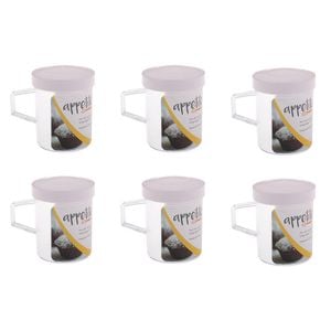 6PK Appetito Plastic All Purpose Shaker w/ Lid Home Kitchen Cooking/Baking