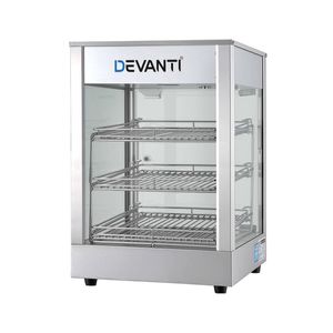 Devanti Commercial Food Warmer 850W 3 Shelf Heated Display Cabinet