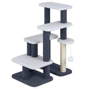 Costway 2-in-1 Cat Stairs Cat Tree Tower Pet Steps W/4-step Kitten Tower