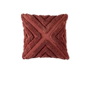 Bianca Haven Terracotta Cotton Chenille Square Cushion