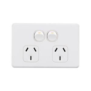 DETA White Matte S-Line Double Power Point