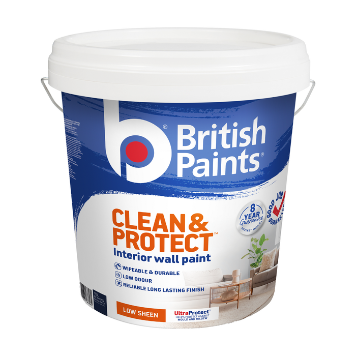 British Paints Extra Deep Low Sheen Clean And Protect Interior Paint - 10L