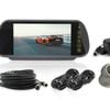 Elinz 7" Rearview Mirror Monitor Caravan 2 Reversing Camera 4PIN System Kit CCD - 7.0" | Wired Transmission | 4PIN System