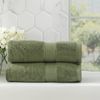 2pc Renee Taylor Stella Bath Sheet/Towel 160cm Soft Bamboo Cotton 650 GSM Jade