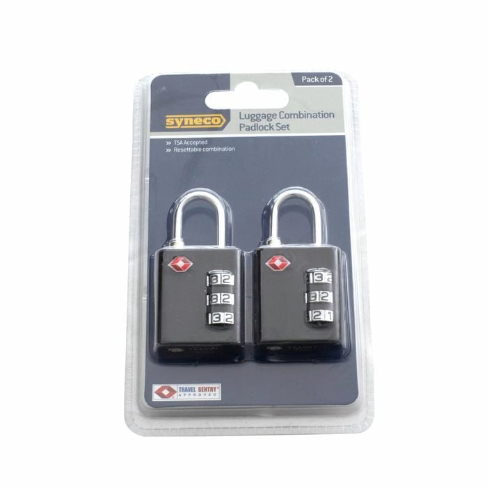 Syneco Luggage Combination Padlock Set 2 Pack Bunnings Australia