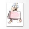Luxury Pink Heels Fashion Art Print 100% Australian Made 60x90cm (Stretched Canvas)