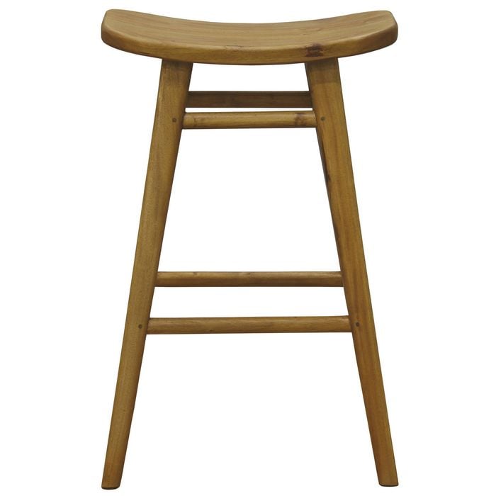 Centrum Furniture Aria Oval Solid MahoganyTimber Counter Stool - Caramel