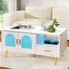 Artiss 115cm Coffee Table White LED
