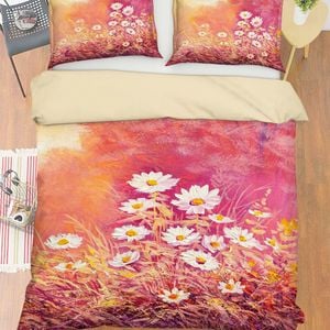 3D Daisy Grass 387 Bed Pillowcases Quilt Queen Size