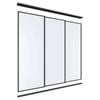 Lugna 2400 x 1801-2700mm Black Melamine Wardrobe Triple Sliding Doors