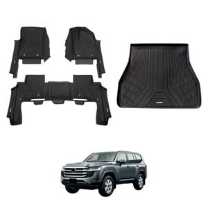 AUSGO 7D Injection Floor Mats & Boot Liner Set For Toyota Land Cruiser Landcruiser 300 LC300 5-Seat 2021-2025 Floor Liners