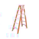 Indalex 1.8m 150kg Industrial Fibreglass Tradesman Double Sided Step Ladder