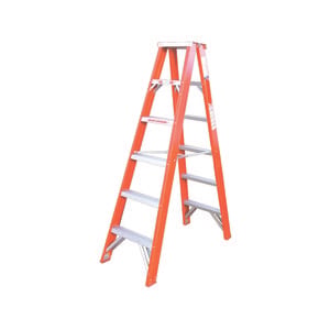 Indalex 1.8m 150kg Industrial Fibreglass Tradesman Double Sided Step Ladder