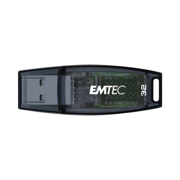 Emtec C410 32gb Usb 2.0 Flash Drive With Cap Durable Portable Design For Pc Mac Linux