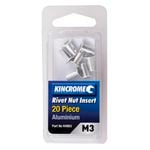 Kincrome M3 Aluminum Rivet Nut Insert - 20 Pack