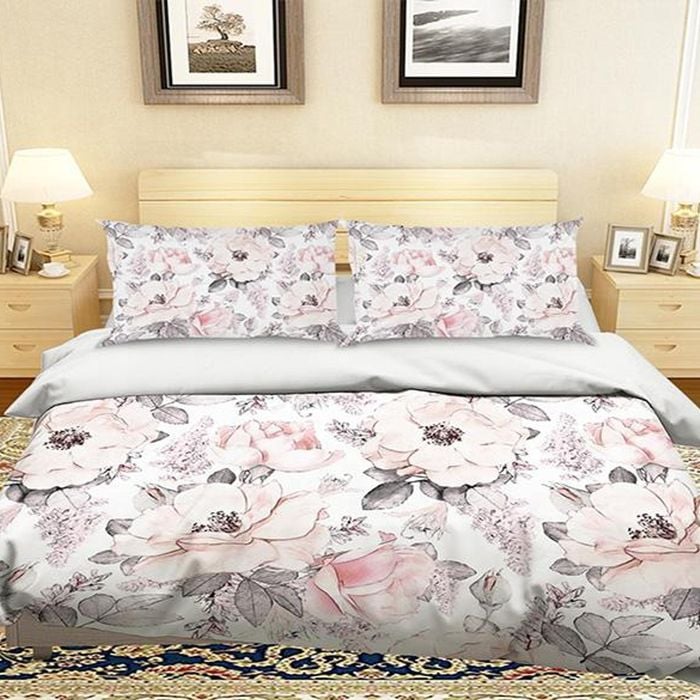 3D Sketch Flower 057 Bedding Set Pillowcases Quilt Duvet Cover Set Queen King