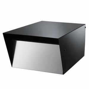 Sandleford Black / Stainless Steel Post Mounted Letterbox