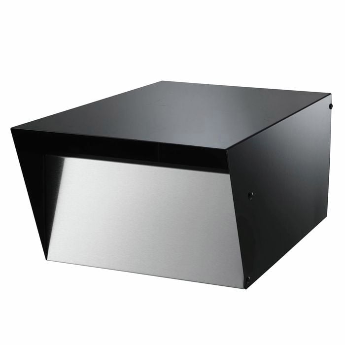 Sandleford Black / Stainless Steel Post Mounted Letterbox