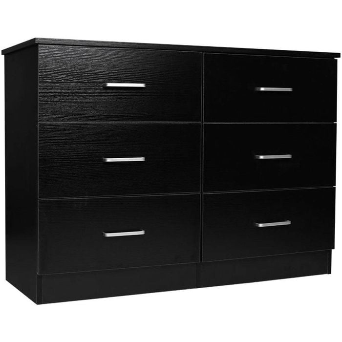 Redfern 6 Drawer Lowboy - Black