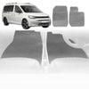 6D Diamond Car Floor Mats for VolksWagen Caddy 2005-2021-Front Set-Grey-Outback GT