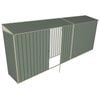Build-a-Shed 0.8 x 5.2 x 2m Skillion Shed with Single Hinged Side Door - Green