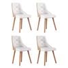 1 Set of 4 Artiss Dining Chairs White PU