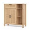 Costway Buffet Sideboard Hallway Cabinet W/rattan Door Adjustable Shelf