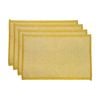 4pc J.Elliot Home Heureuse Table Placemats Set 33x48x1cm Yellow
