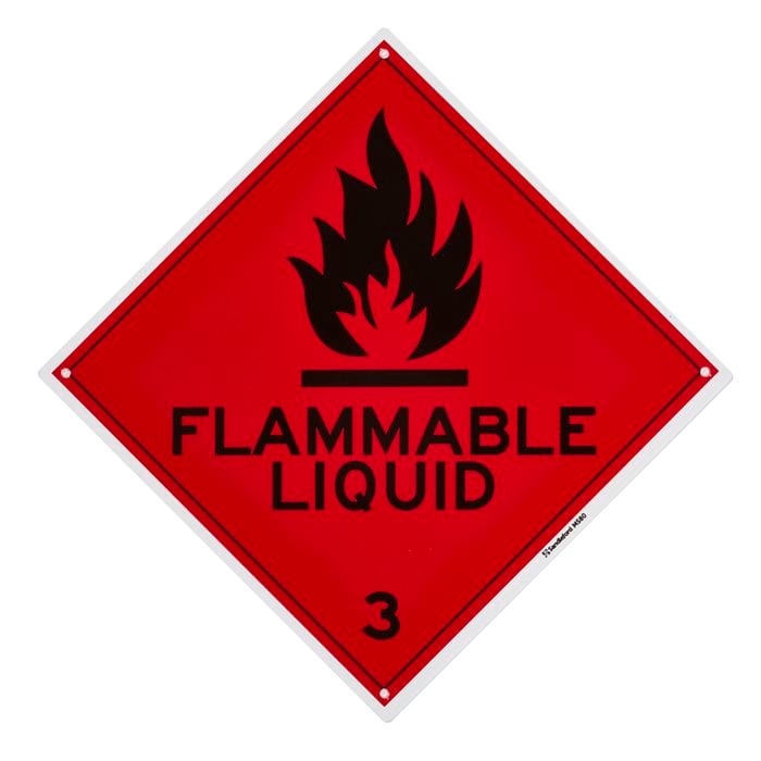 Sandleford 270 x 270mm Flammable Liquids' Plastic Sign